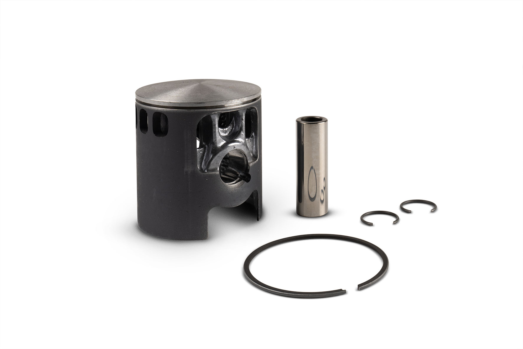 Malossi Piston 2T D.55.6 with pin D.15 and 1 semi-trapezoidal ring